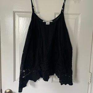 American Rag Cami Crochet Black